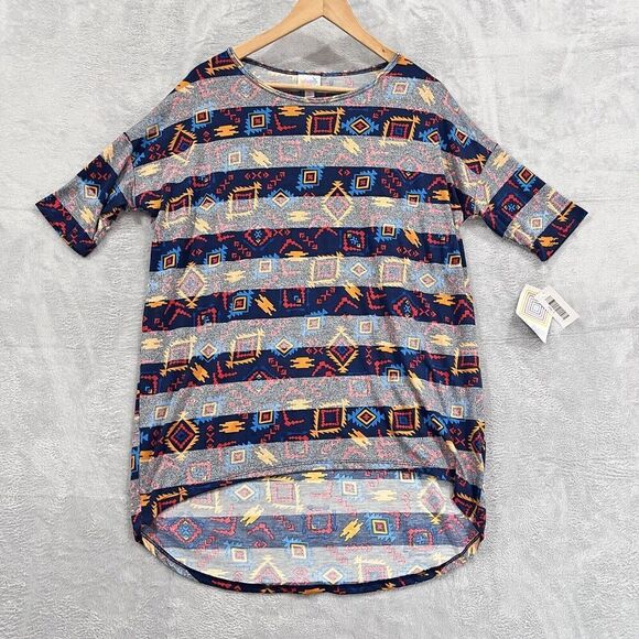 LULAROE T Shirt Sz S Perfect Tee Geometric‎ Short Sleeve NWT Top - Picture 1 of 8
